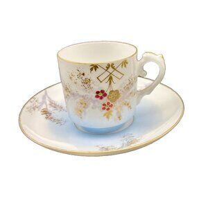 D & C Limoges France Demitasse Tea Cup with Saucer Bone China